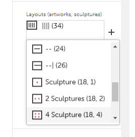 the list of layouts showing ones that have sculpture positions