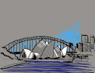 Sydney Opera House and Sydney Harbor Bridge